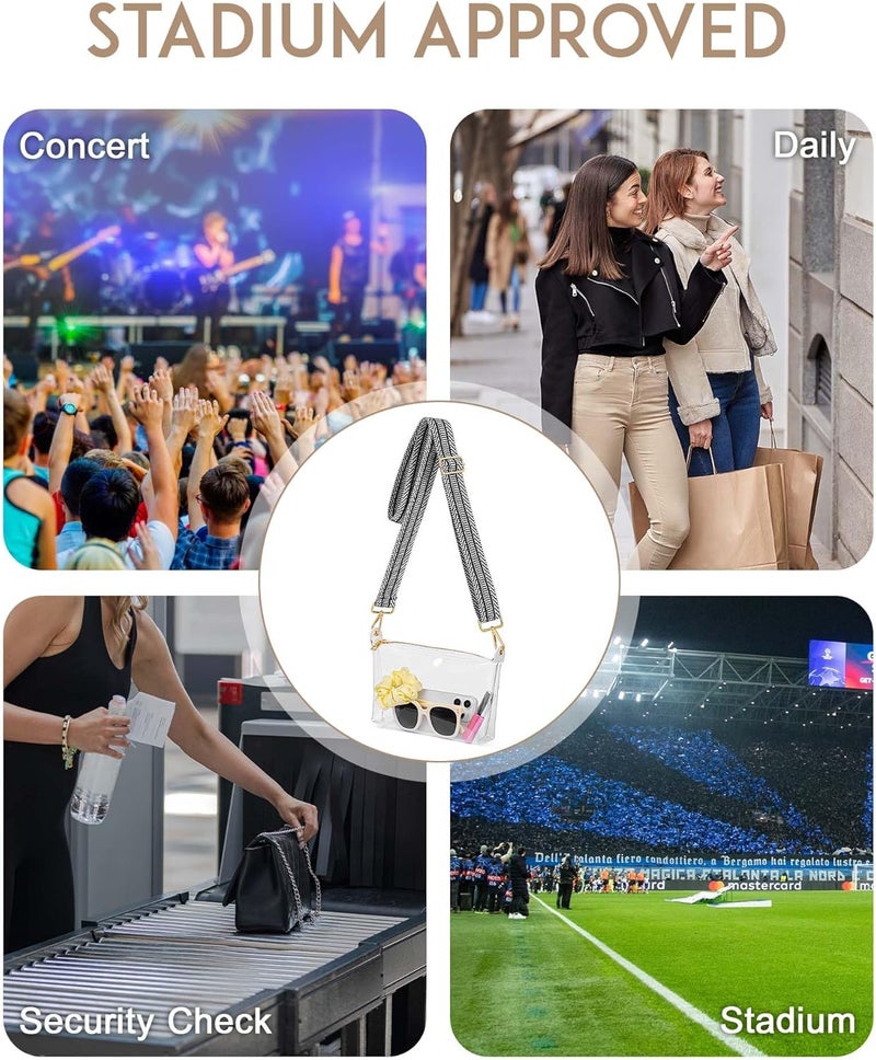 FANGSUN Clear Purse for Women, Clear Crossbody Bag Stadium Approved, Small Transparent Handbag for Concert Event Festival - Image 4
